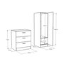 Hanah Home Armario Multiusos Cc6-Aa Pino Atlántico y Antracita